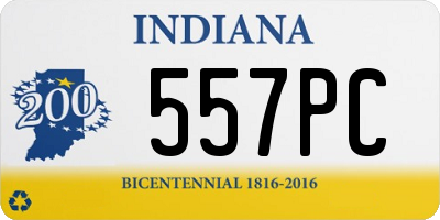 IN license plate 557PC