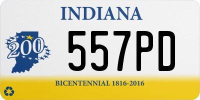 IN license plate 557PD