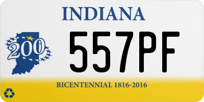 IN license plate 557PF