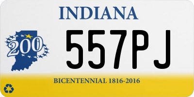 IN license plate 557PJ