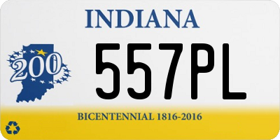 IN license plate 557PL