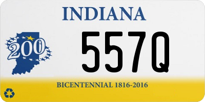 IN license plate 557Q