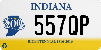 IN license plate 557QP