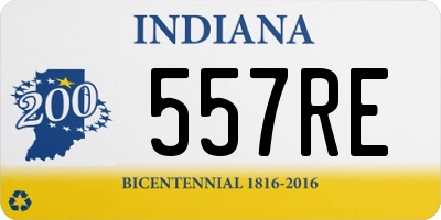 IN license plate 557RE