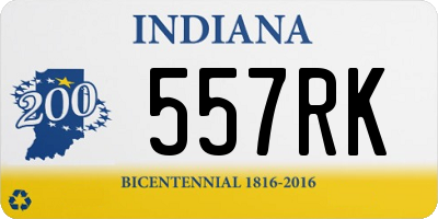 IN license plate 557RK