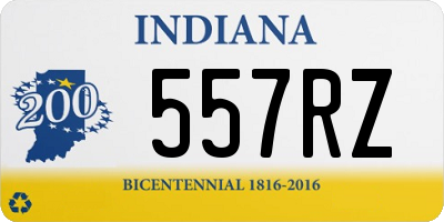 IN license plate 557RZ