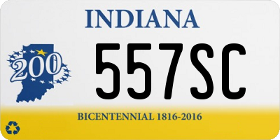 IN license plate 557SC