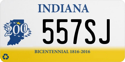 IN license plate 557SJ