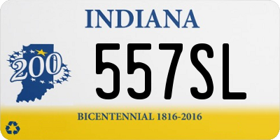 IN license plate 557SL