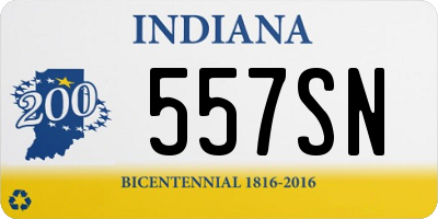 IN license plate 557SN