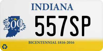 IN license plate 557SP