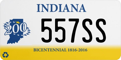 IN license plate 557SS