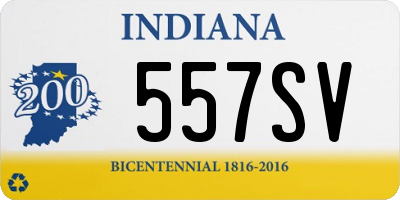 IN license plate 557SV