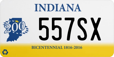 IN license plate 557SX