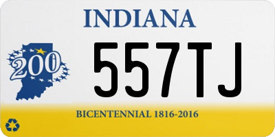 IN license plate 557TJ