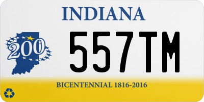 IN license plate 557TM