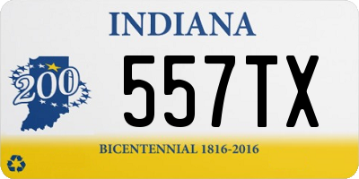 IN license plate 557TX