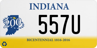 IN license plate 557U