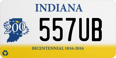 IN license plate 557UB