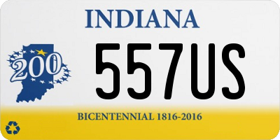 IN license plate 557US