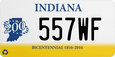 IN license plate 557WF