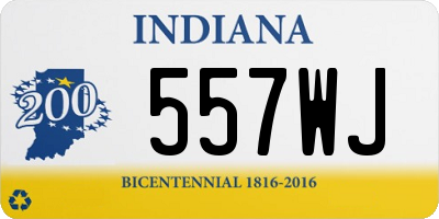 IN license plate 557WJ