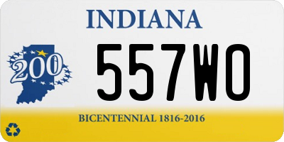 IN license plate 557WO