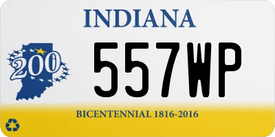 IN license plate 557WP