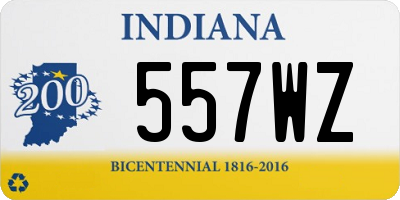 IN license plate 557WZ