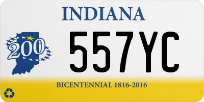 IN license plate 557YC