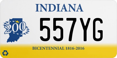 IN license plate 557YG