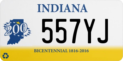 IN license plate 557YJ