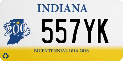 IN license plate 557YK