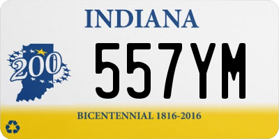 IN license plate 557YM