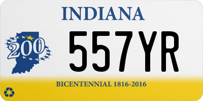 IN license plate 557YR