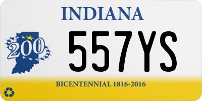 IN license plate 557YS