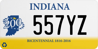 IN license plate 557YZ