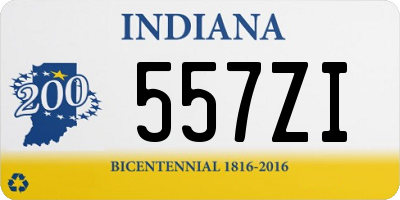 IN license plate 557ZI