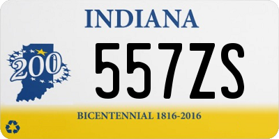 IN license plate 557ZS