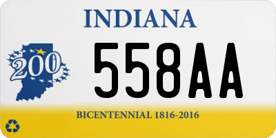 IN license plate 558AA