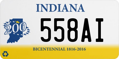 IN license plate 558AI