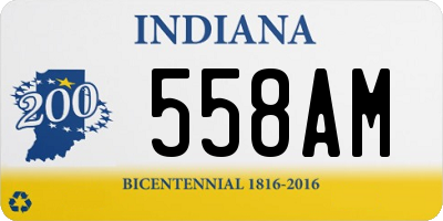 IN license plate 558AM