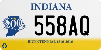 IN license plate 558AQ