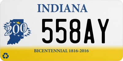 IN license plate 558AY