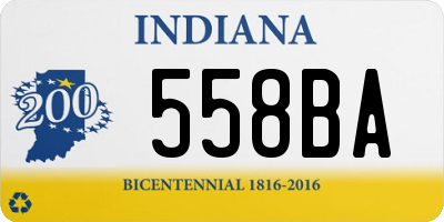 IN license plate 558BA