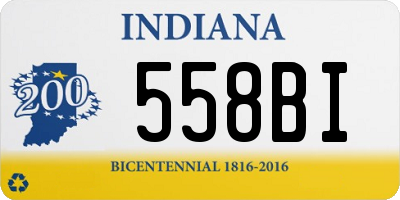 IN license plate 558BI