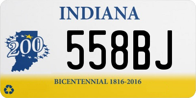 IN license plate 558BJ