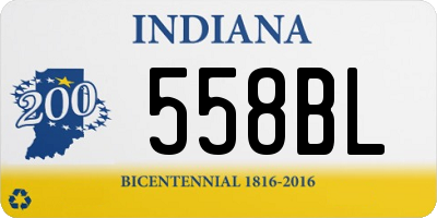 IN license plate 558BL