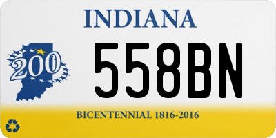 IN license plate 558BN