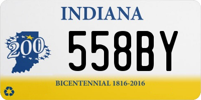 IN license plate 558BY